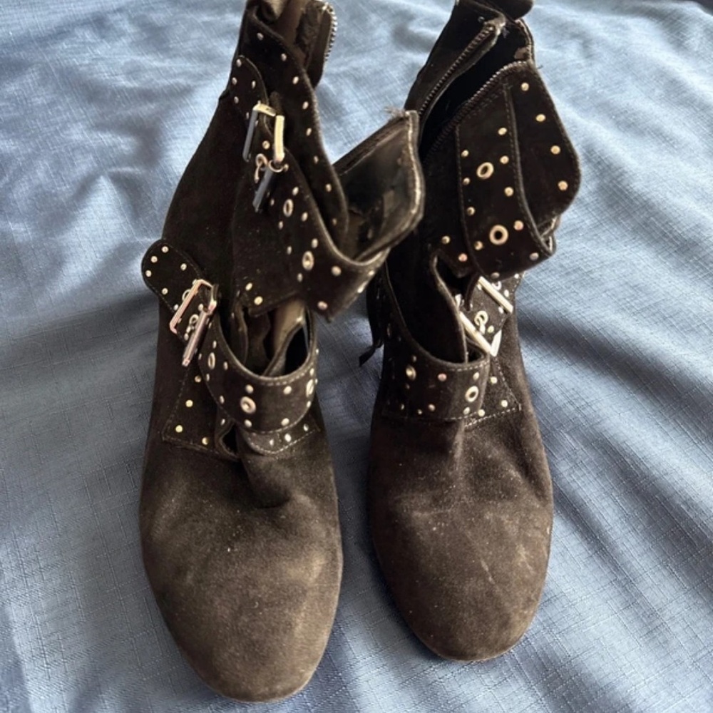 Rebecca Minkoff Black Studded Ankle Boots